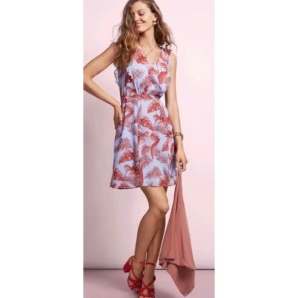 CAbi Style 5281 | Isabel Palm Leaf Floral Ruffle Dress | Size Medium | NWOT - Picture 1 of 4